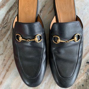 Gucci Princetown Leather Mules Size 38.5